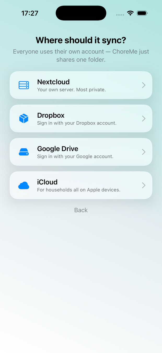 Choosing a sync provider